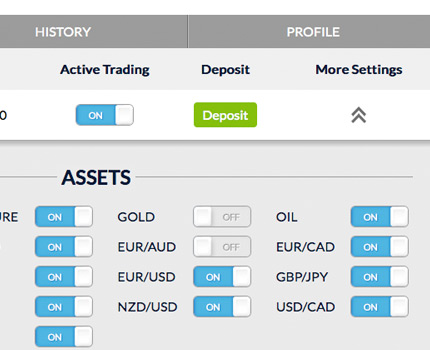 binary option deposit